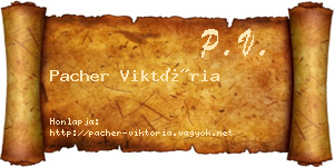 Pacher Viktória névjegykártya